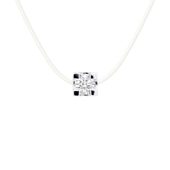 DIADEMA - Necklace - Transparent Nylon - Real Diamond