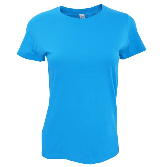 SOLS Dames/dames Imperial Heavy Short Sleeve T-Shirt (Caribisch Blauw) - Image 1