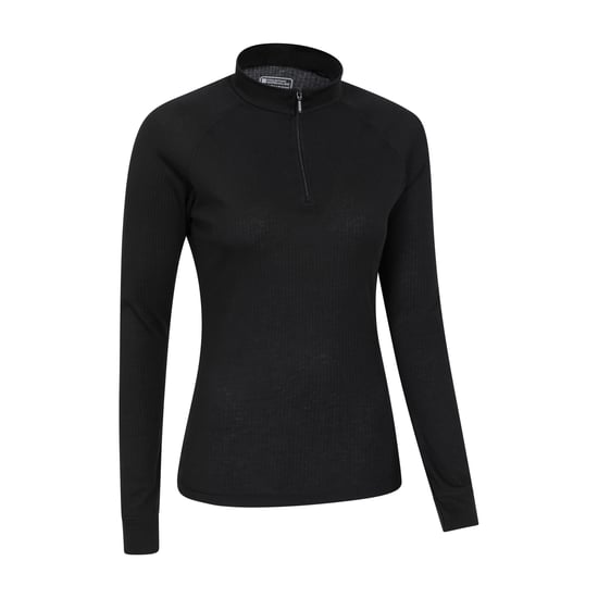 Mountain Warehouse Dames/Dames Talus Zip Neck Thermo met lange mouwen (Zwart) - Image 2
