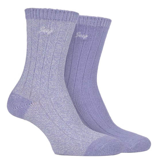 Jeep - Set van 2 superzachte sokken voor wandelschoenen voor dames - Lila / Crème - Image 1