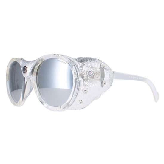 Moncler Round Unisex Crystal Silver Grey Silver Mirror ML0046