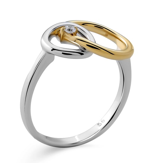 Orphelia Dames 925 Sterling Zilveren Ring - Zilver/Goud ZR-7503/1 - Image 4