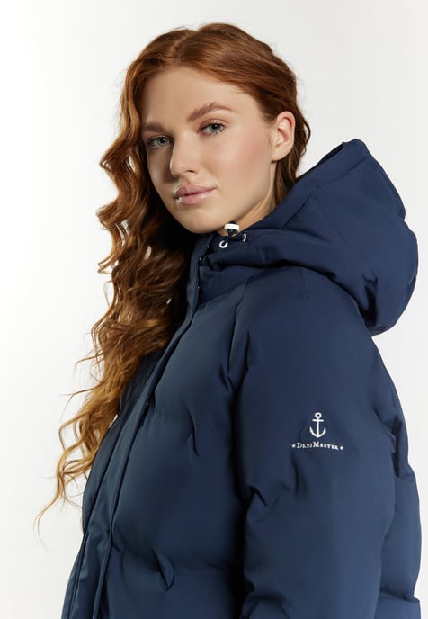 Dreimaster Winterjas met vulling Dames marine - Image 5