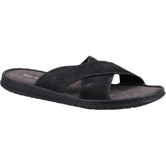 Hush Puppies Heren Nile Crossover Leren Sandalen (Zwart) - Image 1