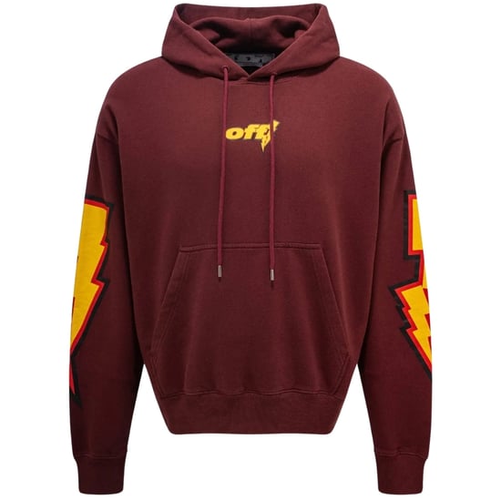 Off-White Thunder Stable Skate Fit Burgunderroter Kapuzenpullover - Image 1