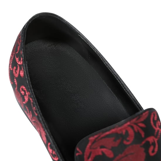 Heren Penny Loafers met Elegante Jacquard Rood - Image 6