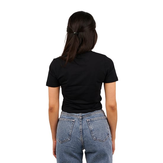 Basic short sleeve T-shirt with round neck BY042 woman