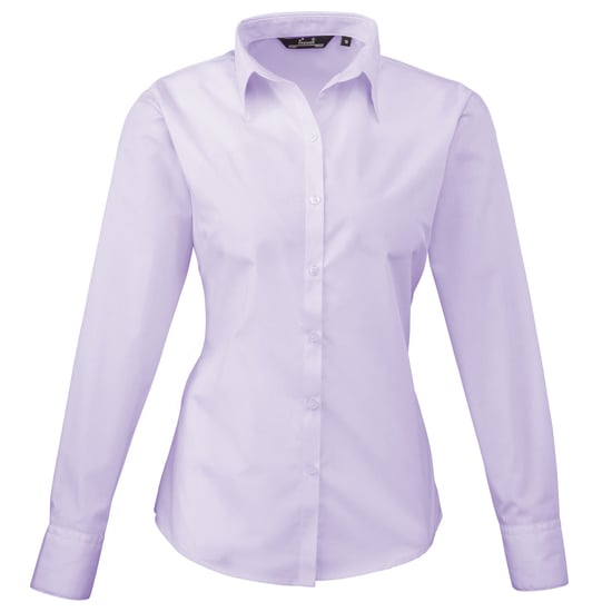Premier Dames/Dames Popeline Blouse met Lange Mouwen (Lila) - Image 1