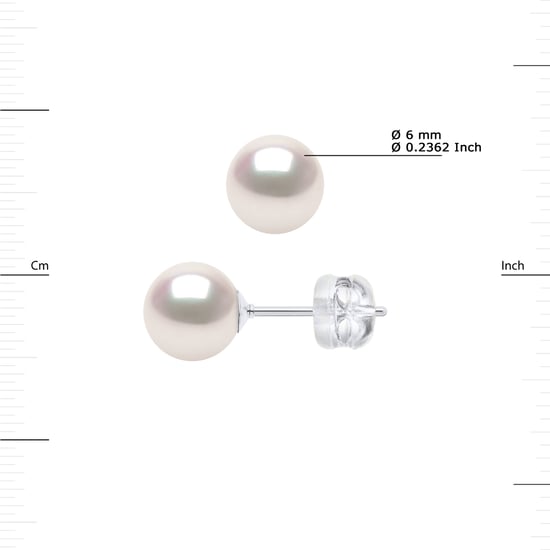 DIADEMA - Earrings - White Gold and Japanese Akoya Cultured Pearl