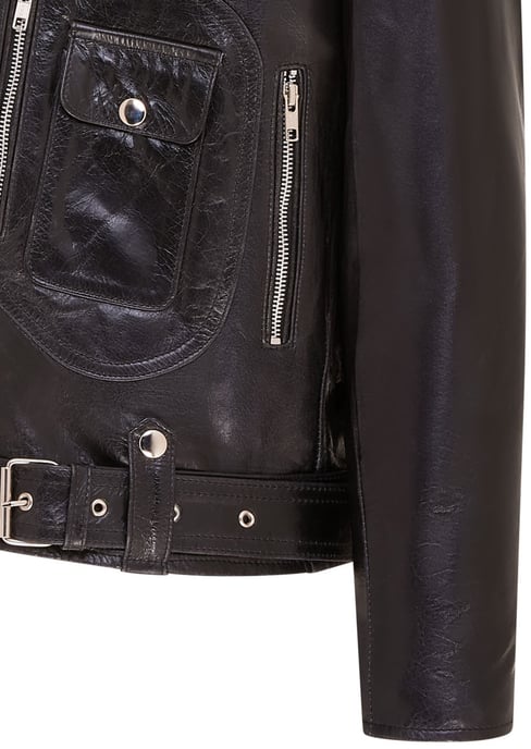 Mens Cow-Hide Black Biker Brando Jacket - Pargas