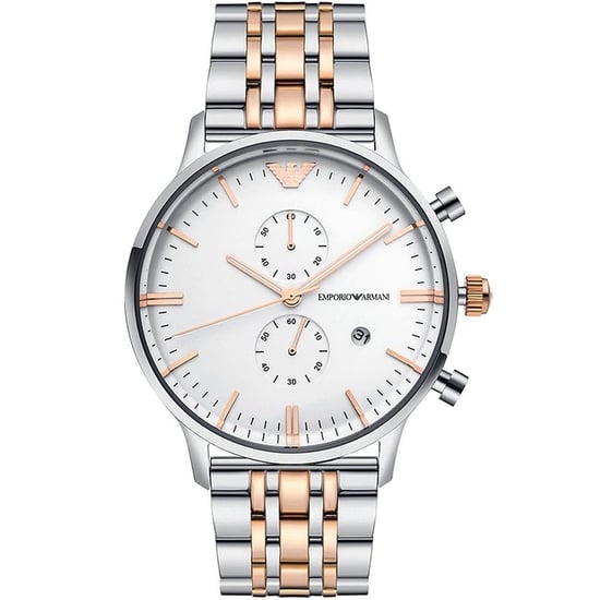 Emporio Armani AR0399 Tweekleurig herenhorloge met chronograaf - Image 1