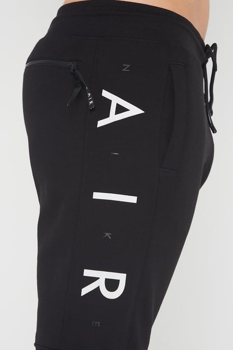Nike Air heren fleece joggingbroek in zwart - Image 4