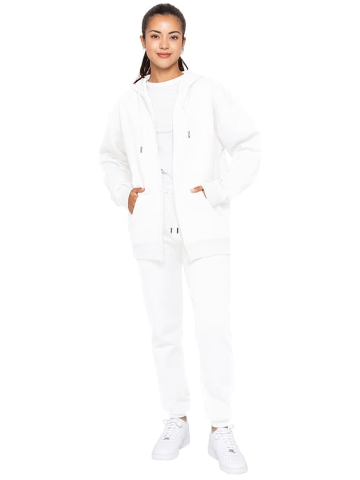 Enzo Vrouwen Oversized Zip Hoodie Tracksuit Set - Image 1