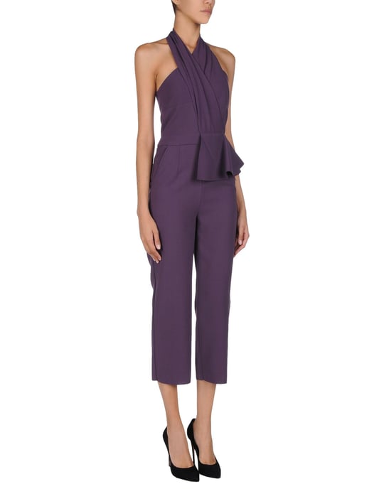 Atos Lombardini Purple Crepe Jumpsuit