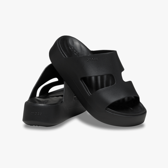 209409-001 GETAWAY PLATFORM H-STRAP Dames Slippers Zwart - Image 2