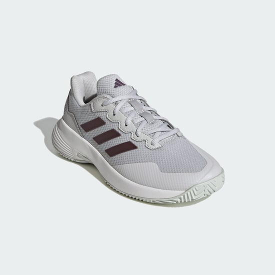 Women's adidas Gamecourt 2 Low Top Tennis Sneakers in Grey One/Aurora - Image 2