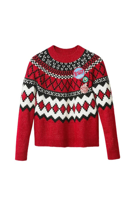 Desigual Dames Rode Breiwerk - Image 1