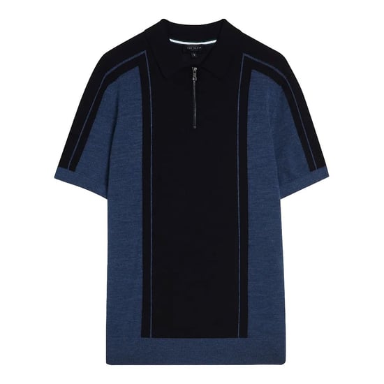 Ted Baker Jesty Mens Navy Wool Polo Shirt