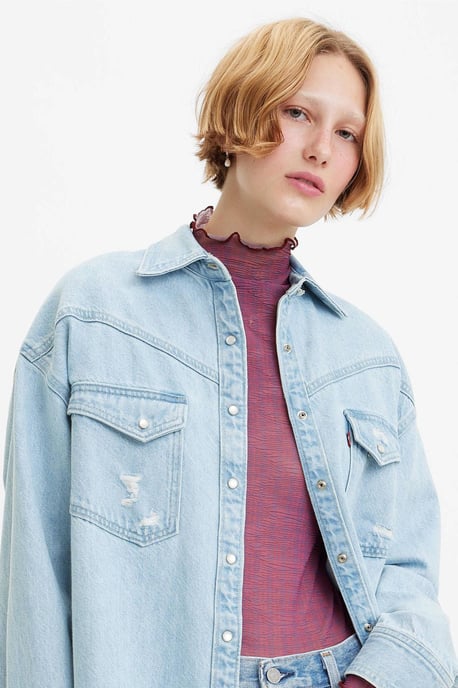 Levi's denim blouse light blue denim
