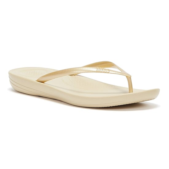 Fitflop IQushion Ergonomische Dames Gouden Teenslippers - Image 2