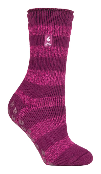 Heat Holders Dames Winter Thermische Slipper Sokken - Deep Fuchsia / Berry (Sevilla) - Image 1