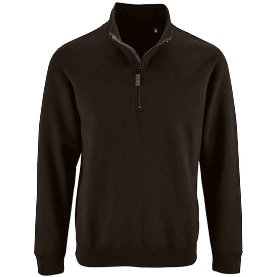 SOLS Heren Stan Zip Staande Kraag Trui (Zwart) - Image 1