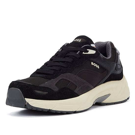 Boss Levitt Runn Heren Antracietkleurige Trainers - Image 3