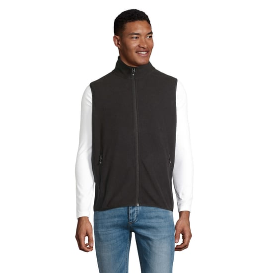 SOLS Uniseks Fleece Bodywarmer met rits voor volwassenen (Zwart) - Image 1