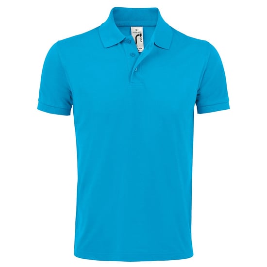 SOLS Heren Prime Pique Poloshirt met korte mouwen (Aqua) - Image 1