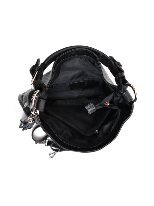 Anna Luchini SS22 AL 1516 Zwart Rundleer Tas - Image 3