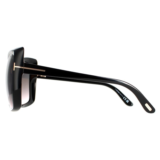 Tom Ford Butterfly Womens Shiny Black Smoke Gradient FT0943 Jasmin Sunglasses