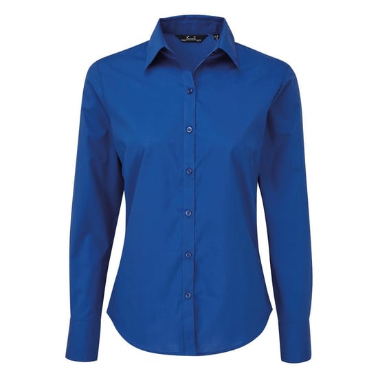 Premier Womens/Ladies Long-Sleeved Shirt (Royal Blue)