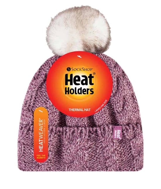 Heat Holders - Thermische pomponhoed voor dames - Roos - Image 2