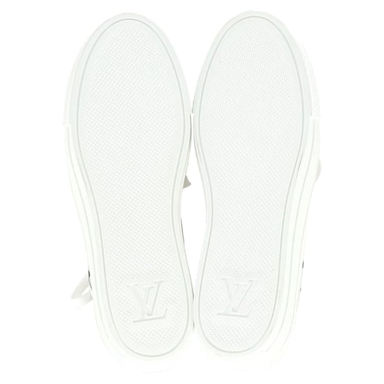 Louis Vuitton Monogram Mesh Accent Low-Top Sneakers  in White Leather - Image 3