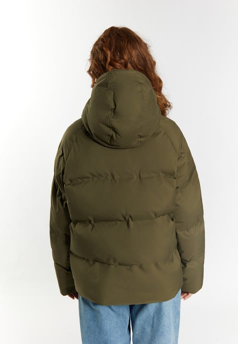 Dreimaster Winterjas met vulling Dames militaire olijf - Image 4