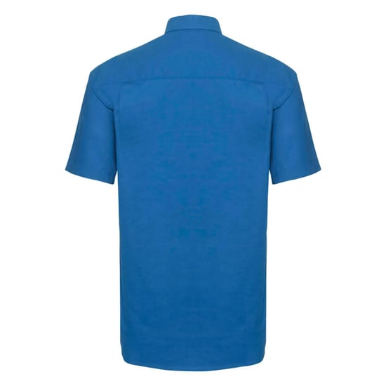 Russell Collectie Heren Korte Mouw Easy Care Oxford Shirt (Oxford Blauw) - Image 2