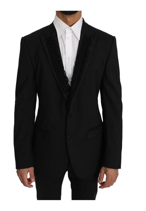 Dolce & Gabbana Heren Zwarte Wol MARTINI Torrero Blazer Jacket - Image 1
