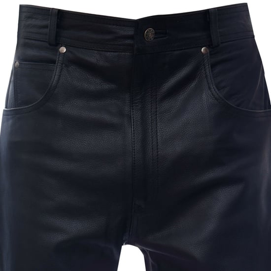 Zwarte '501' leren herenjeans-Montana - Image 2