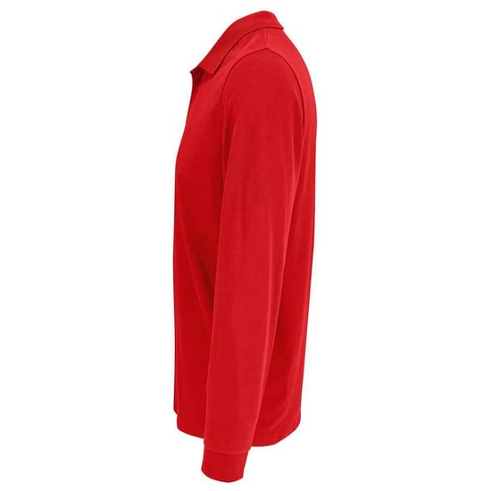 SOLS Unisex Prime Pique Polo voor volwassenen met lange mouwen (Rood) - Image 2