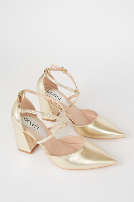 Treat Block Heel Cross Strap Court - Image 3