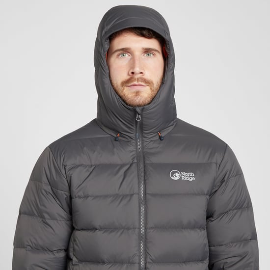 North Ridge Men's Tech Down II Puffer Jacket with Removable Adjustable Hood