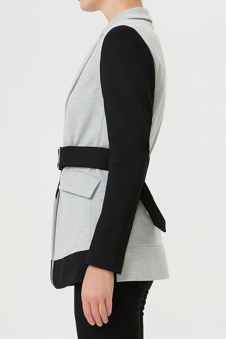 Kleurblok Blazer in Jersey - Image 4