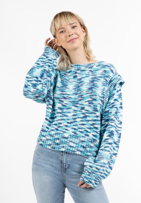 Mymo Gebreide trui Dames Blauw Veelkleurig - Image 3