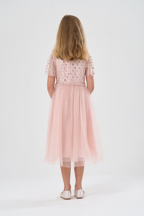 Cluster Sequin Waterfall Dress