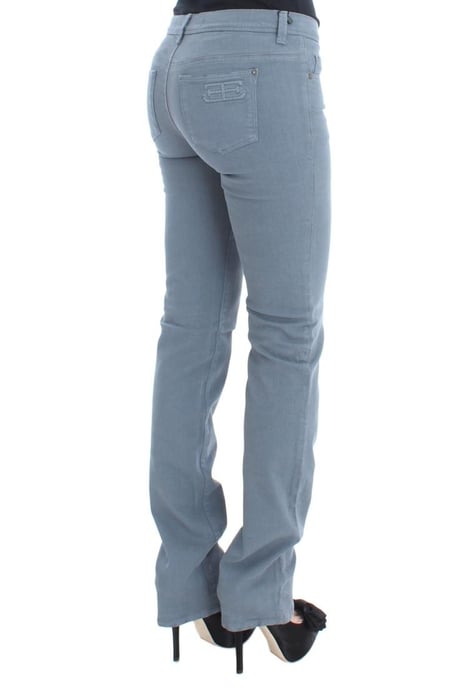 Ermanno Scervino Dames Blauwe Katoenmix Slim Fit Bootcut Jeans - Image 4