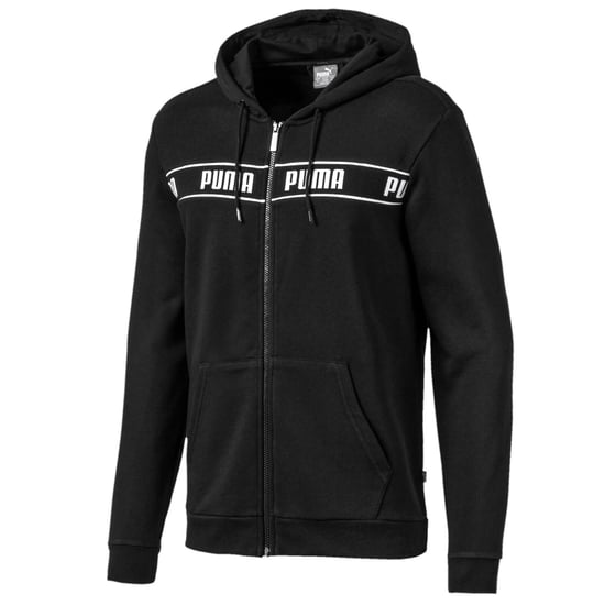 Puma Mens Amplified Hoodie Zip Up Logo Track Jacket Black 580439 01