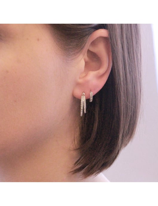 Circle Hoop Earrings - Oostenrijks kristal - Image 2