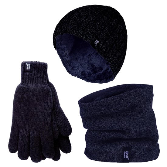 Heat Holders - Heren Muts, Sjaal & Handschoenen Set - Winter Accessoires Set - Marine - Image 1