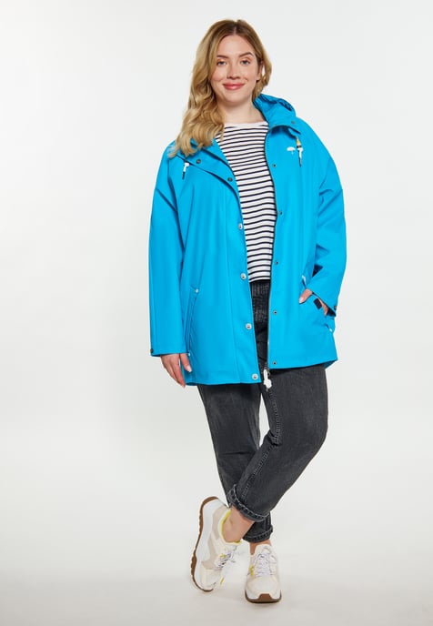 Schmuddelwedda Ronde regenjas Dames Cyaan blauw - Image 2