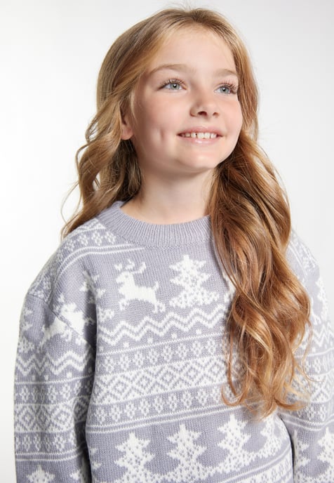 Mymo Jumper meisjes (kinderen) grijs wit - Image 5